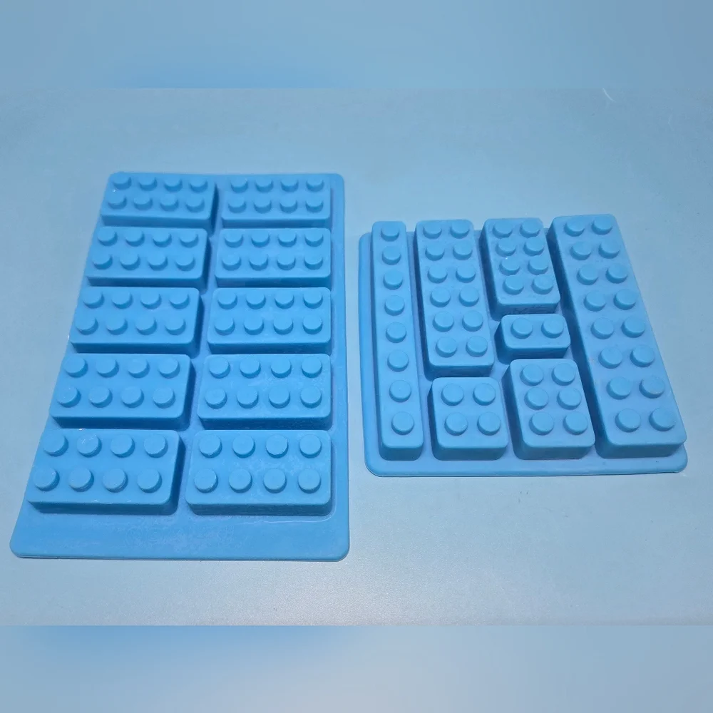 Vibrant Silicone Building Block Cake Toppers